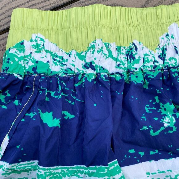 Free People size xs green blue yellow way home shorts atheltic - Picture 3 of 7